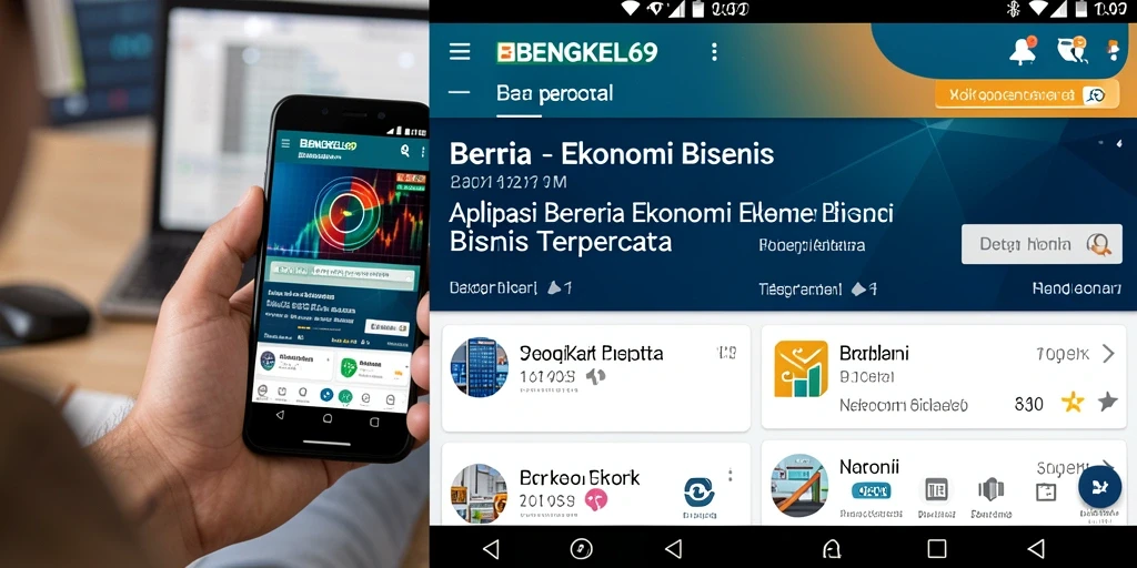 Antarmuka user-friendly yang menampilkan berita ekonomi terkini.