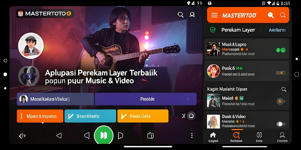 Tampilan antarmuka aplikasi MASTERTOTO untuk perekaman layar.