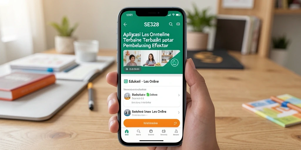 Screenshot antarmuka SE328 yang menampilkan fitur Les Online.