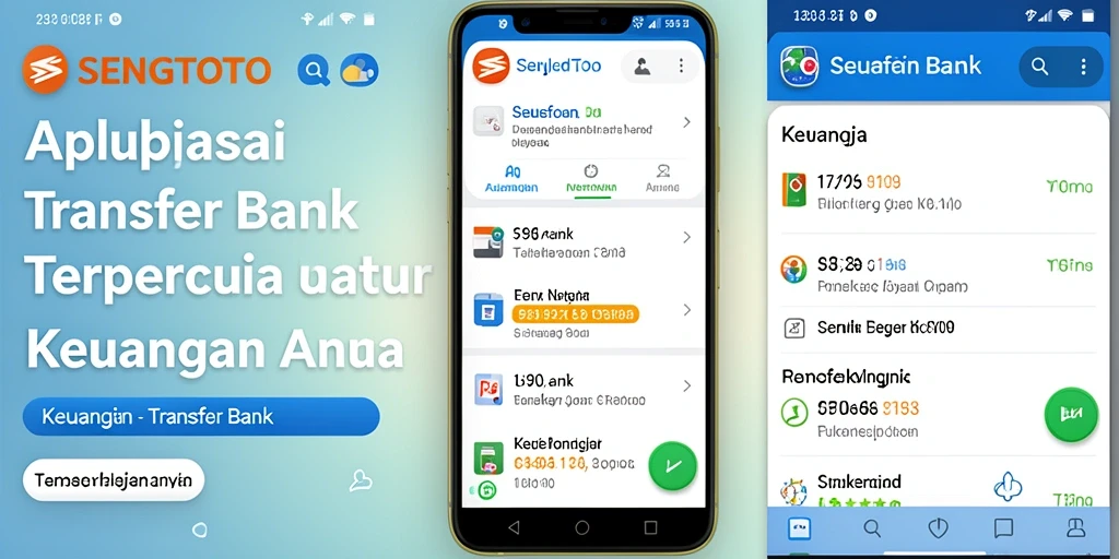 Antarmuka SENGTOTO yang sederhana dan mudah digunakan untuk transfer bank.