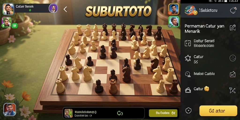 Tampilan antarmuka SUBURTOTO yang menarik untuk bermain Catur.