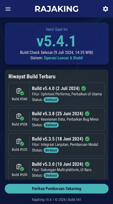Riwayat Versi Aplikasi Rajaking untuk Android